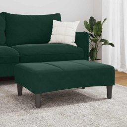 vidaXL Voetenbank 77x55x31 cm fluweel donkergroen