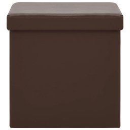 vidaXL Opbergkruk inklapbaar PVC bruin