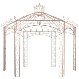 vidaXL Tuinpaviljoen 4 m ijzer antiekbruin