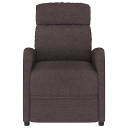 vidaXL Massagestoel stof donkerbruin