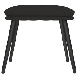 vidaXL Voetenbank 45x29,5x35 cm stof zwart