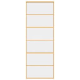 vidaXL Schuifdeur 76x205 cm helder ESG-glas en aluminium goudkleurig