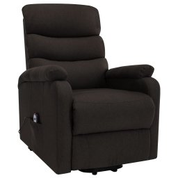 vidaXL Sta-op-massagestoel stof donkerbruin