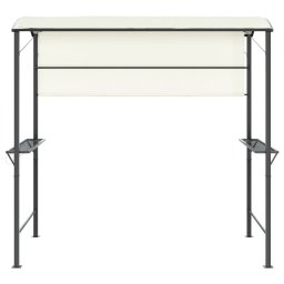 vidaXL Prieel met dak 220x110x200 cm crèmekleurig