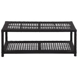 vidaXL Schoenenbank 80x40x30 cm poly rattan zwart