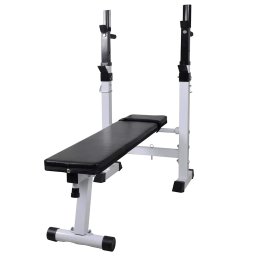 vidaXL Trainingsbank met gewichtenrek en halterset 90 kg