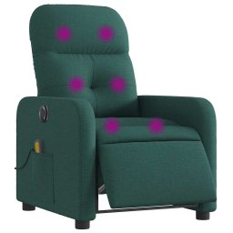 vidaXL Massagestoel elektrisch verstelbaar stof donkergroen