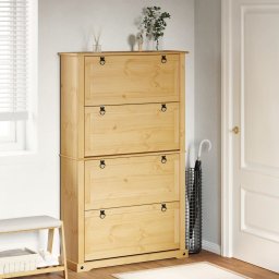 vidaXL Schoenenkast Corona 99x32x163,5 cm massief grenenhout