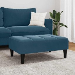vidaXL Voetenbank 77x55x31 cm fluweel blauw