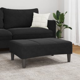 vidaXL Voetenbank 77x55x31 cm fluweel zwart