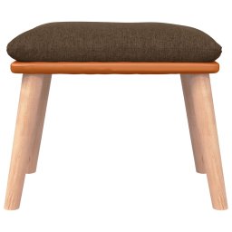vidaXL Voetenbank 45x29,5x35 cm stof en kunstleer bruin