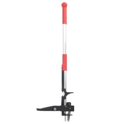 vidaXL Onkruidsteker 99,5 cm geanodiseerd aluminium rood en zilver