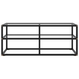 vidaXL Tv-meubel met gehard glas 100x40x40 cm zwart