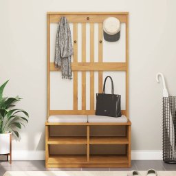 vidaXL Kapstok SANDNES 87x40x159,5 cm massief grenenhout