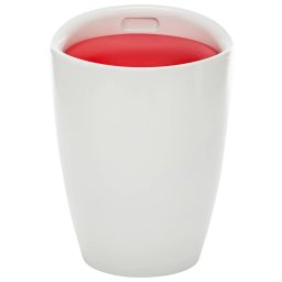 vidaXL Opbergkruk kunstleer wit en rood