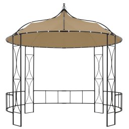 vidaXL Prieel rond 300x290 cm taupe