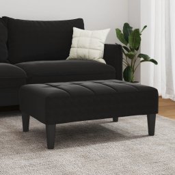 vidaXL Voetenbank 77x55x31 cm fluweel zwart