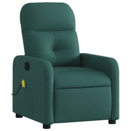 vidaXL Massagestoel met donkergroene stof