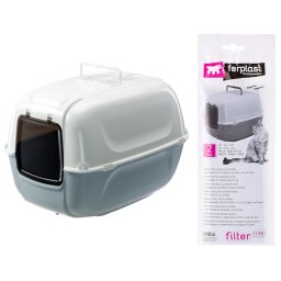 Voordeelset: Ferplast Prima XXL kattenbak + 2 vervangingsfilters