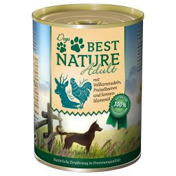 12x 400g Best Nature Dog Adult Wild, kip & noedels Hondenvoer nat