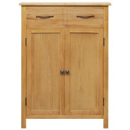 vidaXL Schoenenkast 76x37x105 cm massief eikenhout