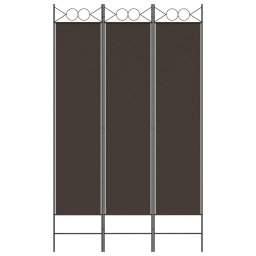 vidaXL Kamerscherm met 3 panelen 120x200 cm stof bruin
