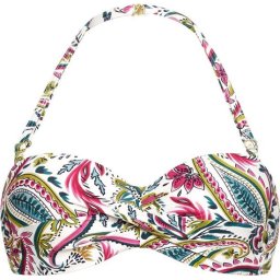 Cyell Maat 40B WAJANG FLORAL Bikinitop Bandeau Voorgevormd met Beugel Dames