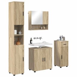 vidaXL Badkamermeubelset 4 st Sonoma Eiken 61 x 35 x 64 cm