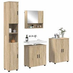 vidaXL Badkamermeubelset 4 st Sonoma Eiken 61 x 35 x 64 cm