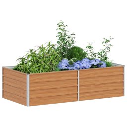 vidaXL Verhoogde plantenbak Licht Bruin 160 x 80 x 45 cm