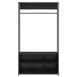 vidaXL Kapstok met schoenenbank Zwart eiken 100 x 32 x 180,5 cm