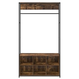 vidaXL Kapstok met schoenenbank Gerookt eiken 100 x 32 x 180,5 cm