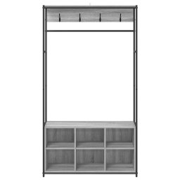 vidaXL Kapstok met schoenenbank Grijs Sonoma 100 x 32 x 180,5 cm