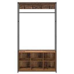 vidaXL Kapstok met schoenenbank Oud hout 100 x 32 x 180,5 cm