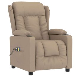 vidaXL Massagestoel elektrisch kunstleer cappuccinokleurig