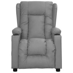 vidaXL Massagestoel kunstleer grijs