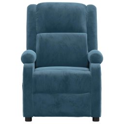 vidaXL Massagestoel fluweel blauw
