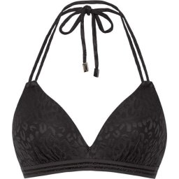 Beachlife - Maat 36C - Textured Leo Halter bikinitop met beugel Dames