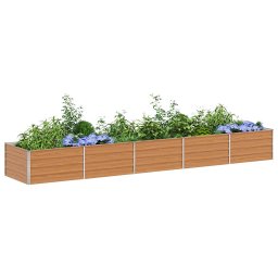vidaXL Verhoogde plantenbak Licht Bruin 400 x 80 x 45 cm