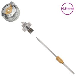 vidaXL HVLP Spuitpistool Mondstuk 0,8 mm Mondstuk zilver