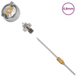 vidaXL HVLP Spuitpistool Mondstuk 0,8 mm Mondstuk zilver