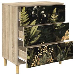 vidaXL Ladekast RHENEN Tropisch junglemotief 66 x 36,5 x 75 cm Sonoma