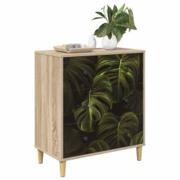 vidaXL Ladekast ELBURG Palmbladprint 66 x 36,5 x 75 cm Bewerkt hout