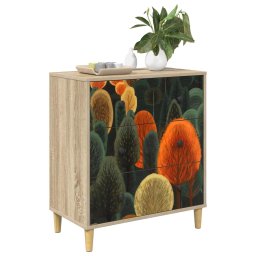 vidaXL Ladekast ZAANDAM Bosprint 66 x 36,5 x 75 cm Bewerkt hout Sonoma