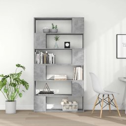 vidaXL Boekenkast/kamerscherm 100x24x188 cm betongrijs