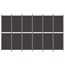 vidaXL Kamerscherm met 6 panelen 300x180 cm stof bruin