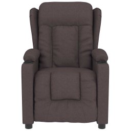 vidaXL Massagestoel stof donkerbruin