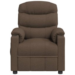 vidaXL Massagestoel stof bruin