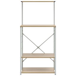 vidaXL Magnetronkast 60x39,6x123 cm bewerkt hout wit en eikenkleurig