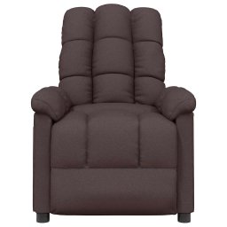 vidaXL Massagestoel stof donkerbruin